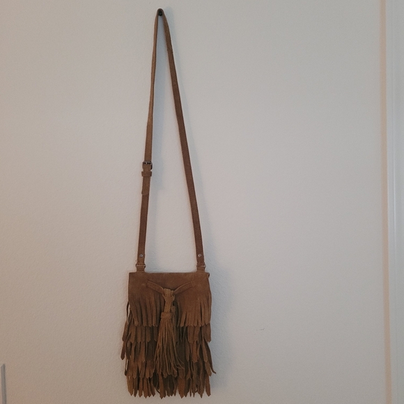Leather Fringe Crossbody Purse - Picture 2 of 8